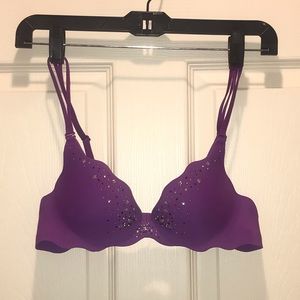 Victoria’s Secret Bedazzled PushUp Bra in Purple
